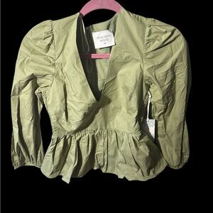 Hyacinth House Olive Women's Blouse